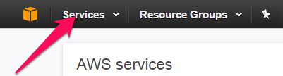Select AWS service